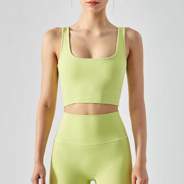 

designer brand tank women's vest sports running fitness gathering shockproof back underwear sweat absorbing breathable bra lululemens w