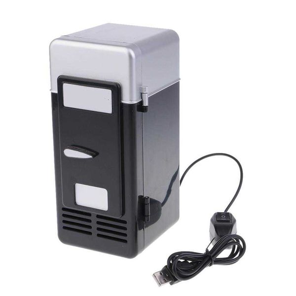 

portable car mini fridge 5v heat and cool usb refrigerator led light black r230225
