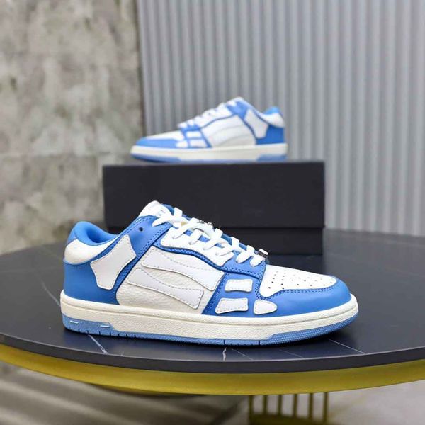 

discount footwear skel low sneakers shoes skeleton bones leather trainers white black blue skull couple skateboard walking couple sports eu3
