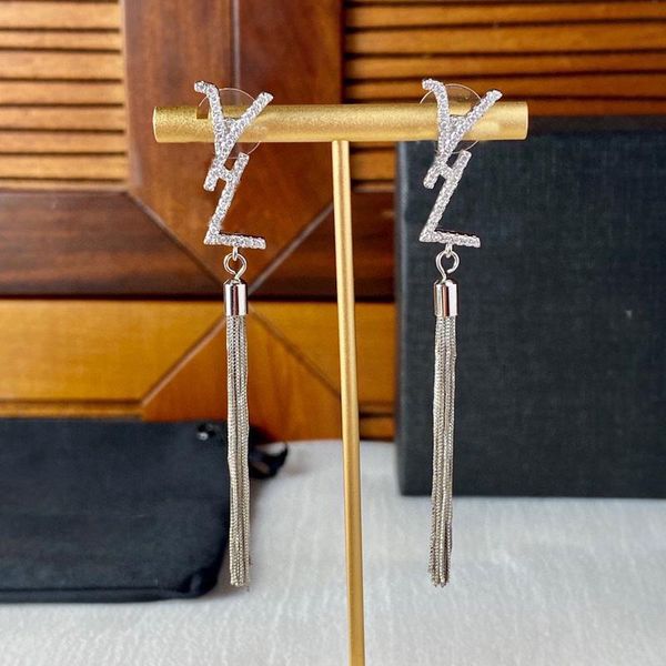 

silver dangle earings women jewelry designer earrings tassels studs luxurys love earring wedding gifts 925 silver with box 2023