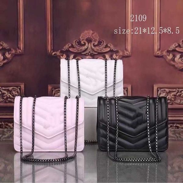 

luxury fashion bag single solid chain horizontal square inner patch magnetic buckle black baghigh