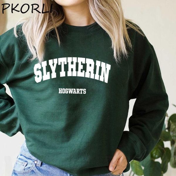 

womens hoodies sweatshirts wizard houses crewneck sweatshirt letter print vintage hoodie oversize spring autumn streetwear 230224, Black