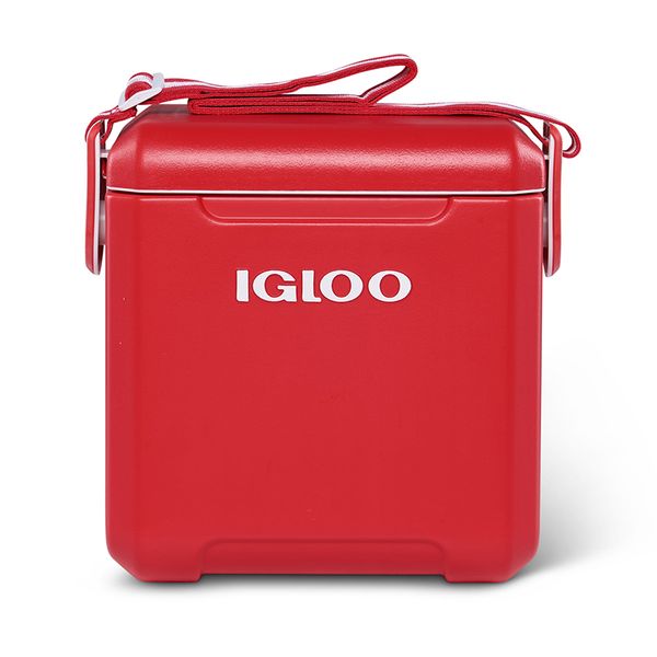 

igloo 11 qt tag a long hard sided cooler red white compass