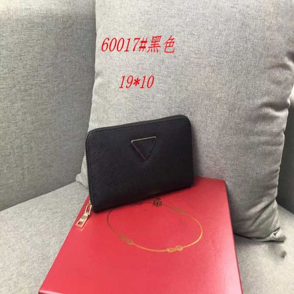 

wholesale market 2023 luxury men's and women's universal cross pattern zipper wallet trianglehigh quality