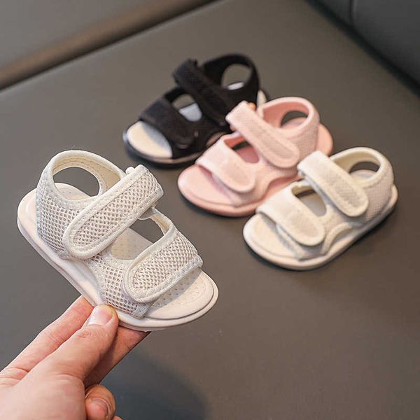 

sandals toddler sandals summer baby girls breathable fabric cloth shoes boy sport sandal kids 04y little girl casual flat beach shoes z0225, Black;red