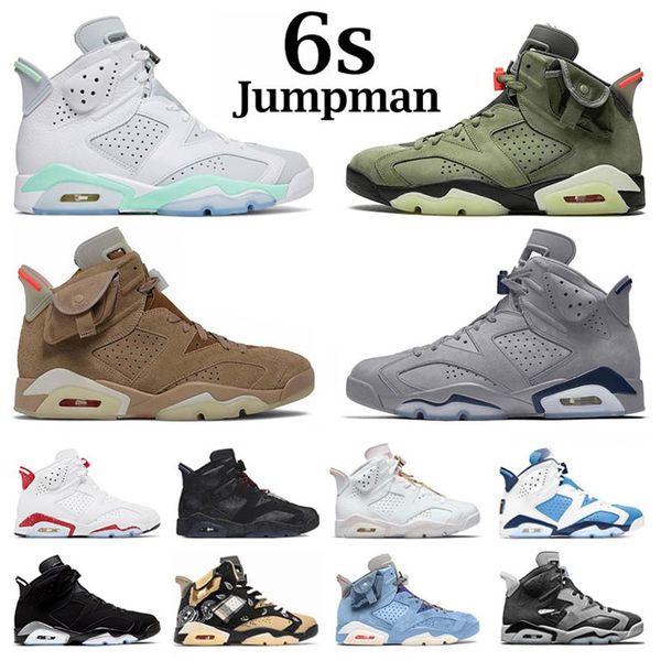 

new arrival travis scotts cactus jack basketball shoes jumpman 6 6s vi men women georgetcown tiffany blue unc designer red oreo de209s
