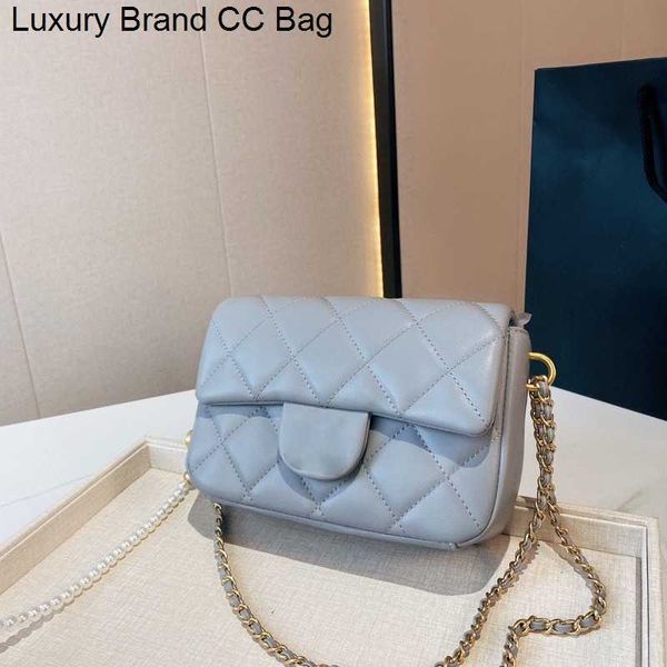 

cc cross body luxury designer shoulder handbags lambskin genuine leather chain strap small crossbody pearl deco bags cc hand bag card holder