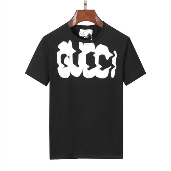 

luxury mens designer t shirt black red letter printed shirts short sleeve fashion brand designer tees m-3xl pm20, White;black
