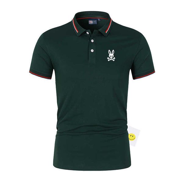 

polo shirt 4xl luxury t shirt designer shirts summer men's cotton tshirt lapel fashion short sleeve print micro ghost rabbit s-3xl ewf7, White;black