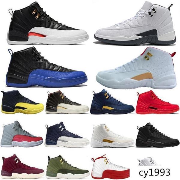 

2019 new fiba reverse taxi game royal 12 12s basketball shoes bordeaux gs cny michigan white grey gym red mens trainers designer s242w
