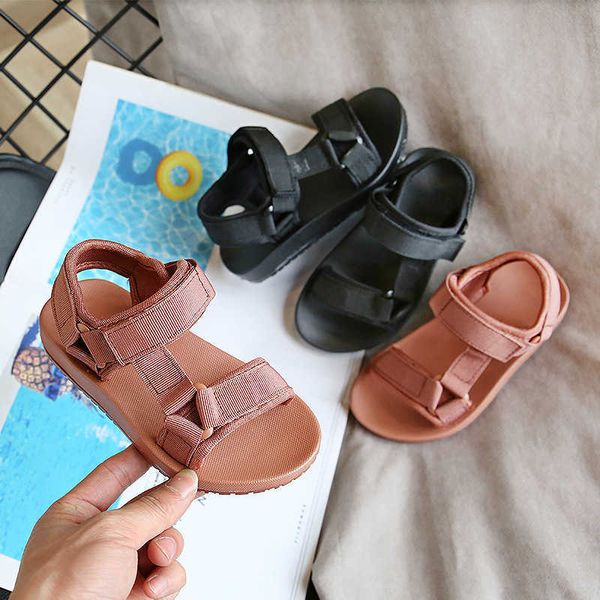 

sandals boys summer sandals new big kids open toe allmatch casual sandals boys and girls sports beach shoes children's soft beach z0225, Black;red