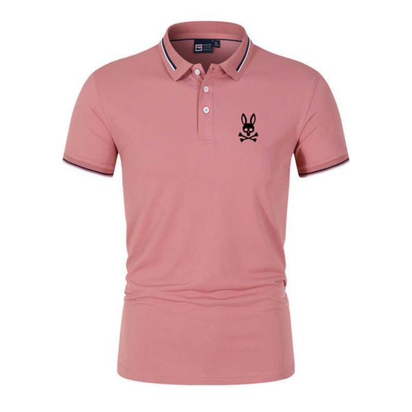

polo shirt 4xl luxury t shirt designer shirts summer men's cotton tshirt lapel fashion short sleeve print micro ghost rabbit s-3xl zqr3, White;black