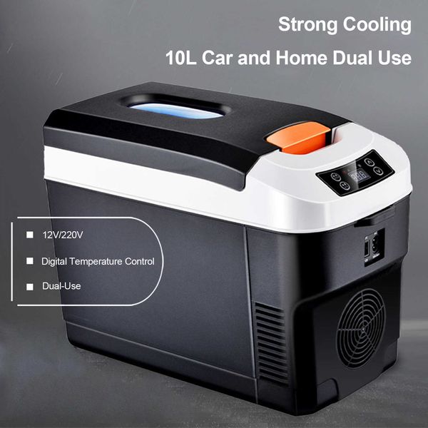 

10l car portable er heating cooling refrigerator 12v mini personal fridge for camping outdoor travel r230225