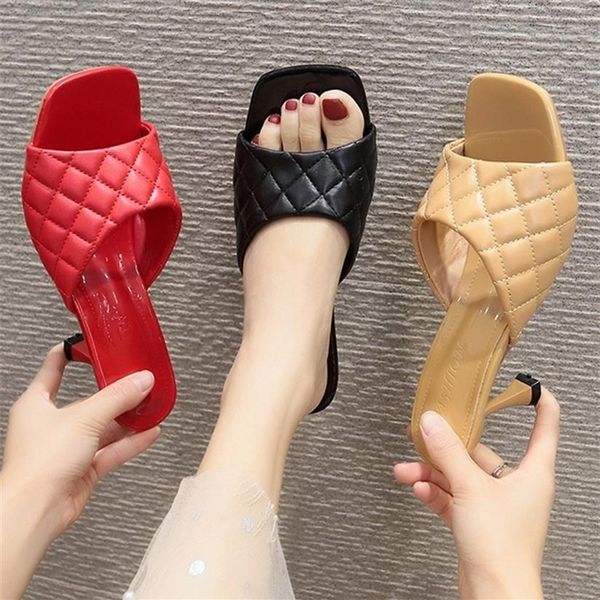 

luxury slides plus size women 9cm high heels mules fetish summer sandals low heels slippers platform stripper blue shoes 210310203p, Black
