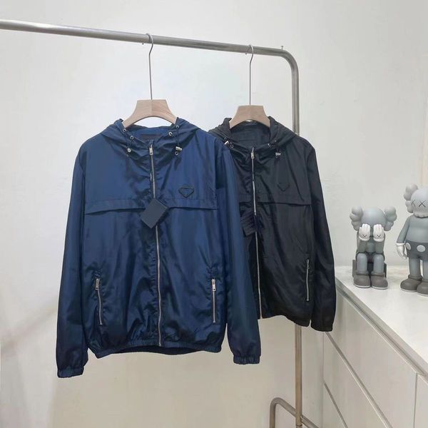 

2023 mens jacket windbreaker thin jacket coats with letters inverted triangles men women waterproof coat spring autumn clothes jackets outer, Black;brown