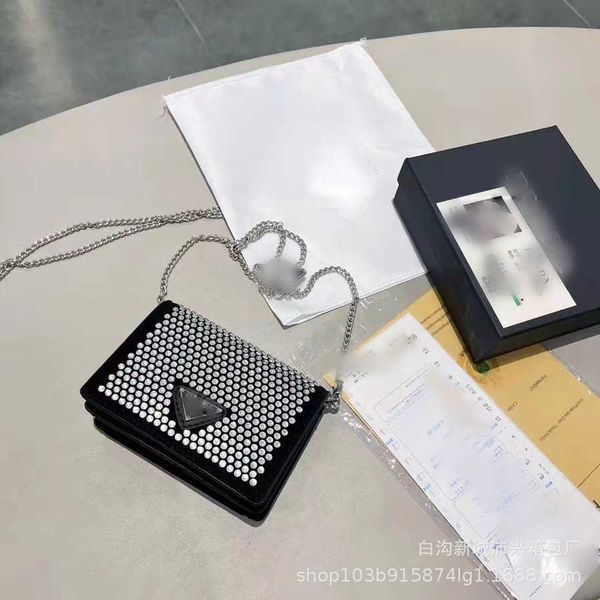 

70% 2023 new shoulder bag net mini versatile flashing diamond lady chain crossbody red spring and summer newhigh