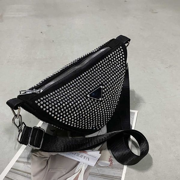 

70% 2023 luxury small designed by the minority female summer new fashionable messenger high class bright diamond broadband baghigh quality
