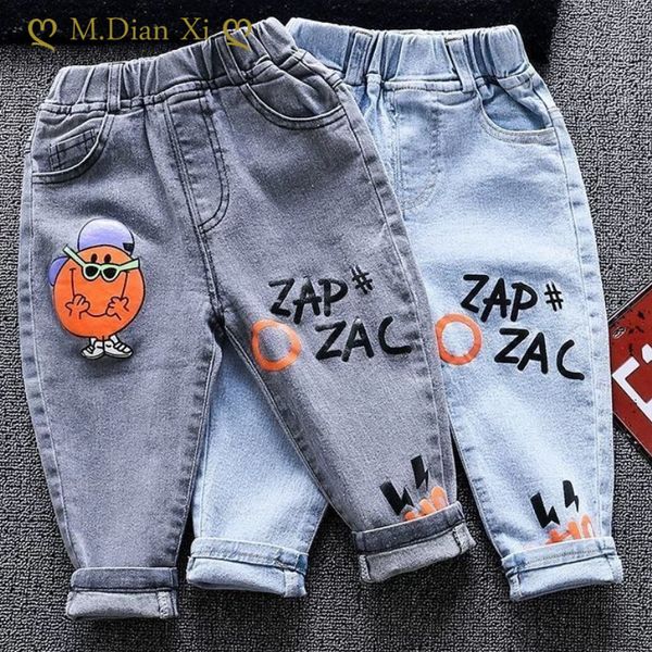 

jeans baby girl boy spring autumn fashion little kid elastic waist denim pants cotton soft for boys kids 12m 7y 230224, Blue