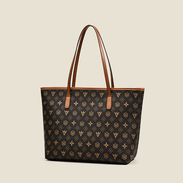 

80% 2023 luxury handbag women's autumn and new large capacity shoulder versatile simple print tote baghigh quality