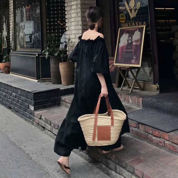 

totes 2023 beach basket summer bag straw fashion big rattan shoulder large capacity woven hand made handbags 230529