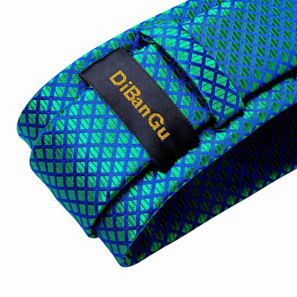 

neck ties dibangu men necktie teal blue paisley designer silk wedding tie for men tie hanky cufflink tie set business party dropshipping j23, Blue;purple