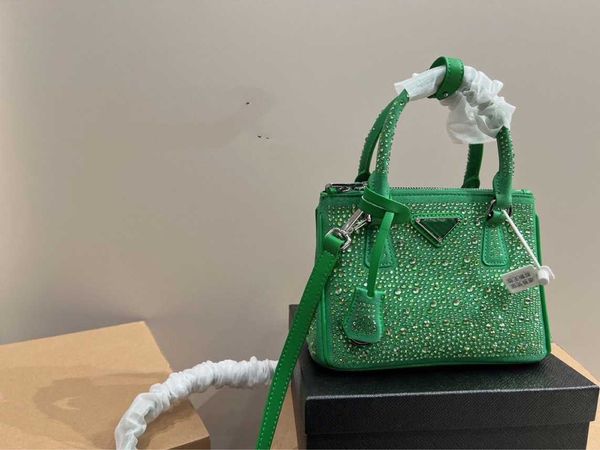 

female bags 2023 spring summer triangle glittering diamond single shoulder messenger handbag ladies crossbody tote handbags for women