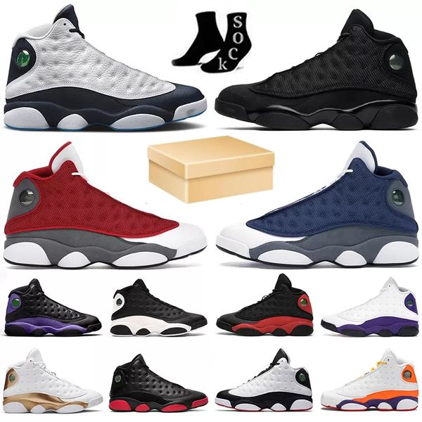 

basketball shoes men women jumpman 13s 13 obsidian black hyper royal red flint court purple starfish altitude bred mens trainers sports snea