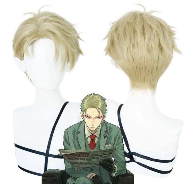 

high temperature silk anime cos wig blonde short hair, Black