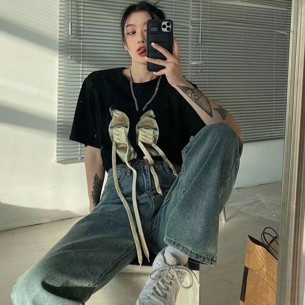 

men's t-shirts tees t shirts mens women designers t-shirts tees polos man s casual chest letter shirt luxurys clothing street 2023 sho, White;black