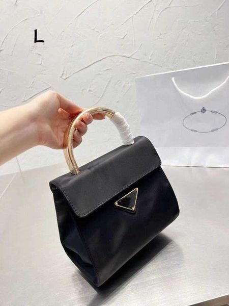 

2023 women bags waterproof canvas oxford metal portable small square bag girl 70%off factory handbags