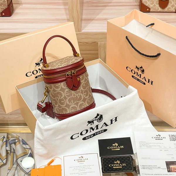 

2023 new crossbody bags for female women's bucket style embroidery cylinder shoulder messenger bag shoulder handbag 50%off sale