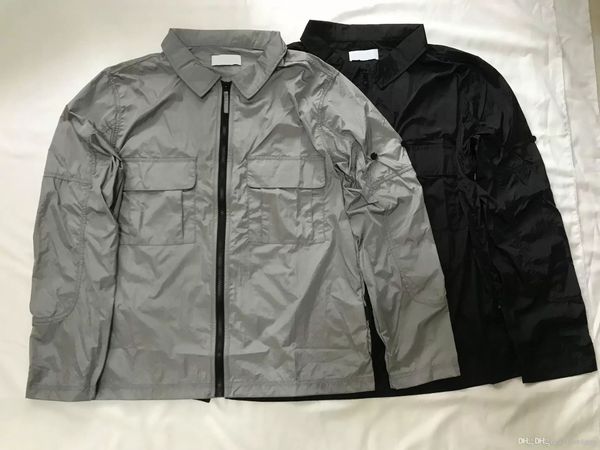 

2023 mens luxury casual classic designer jackets men coats metal nylon ykk zipper arm logo oem design waterproof asian size high street styl, Black;brown
