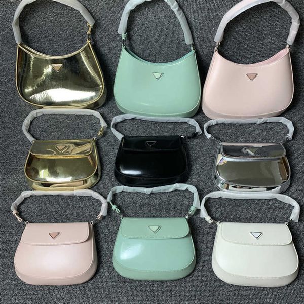 

luxury fashion bag underarm women's new summer cleo bright face shoulder hobo flip handbaghigh
