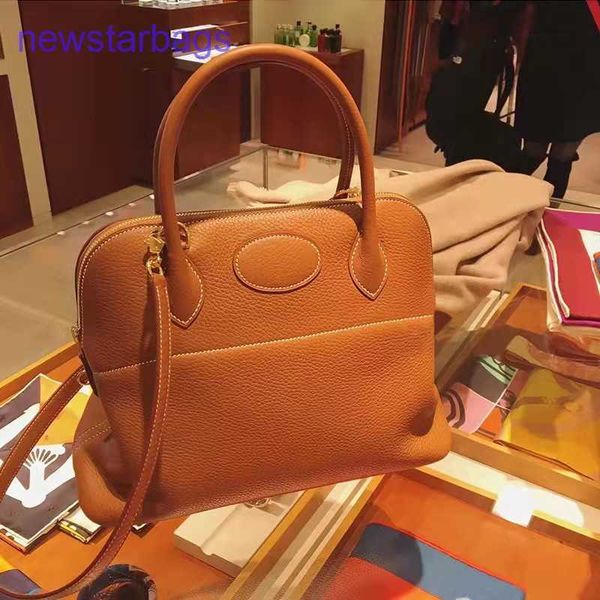 

h designer bags for women genuine leather women's bag 2023 new bowling baolai head layer cow portable one sho have logo