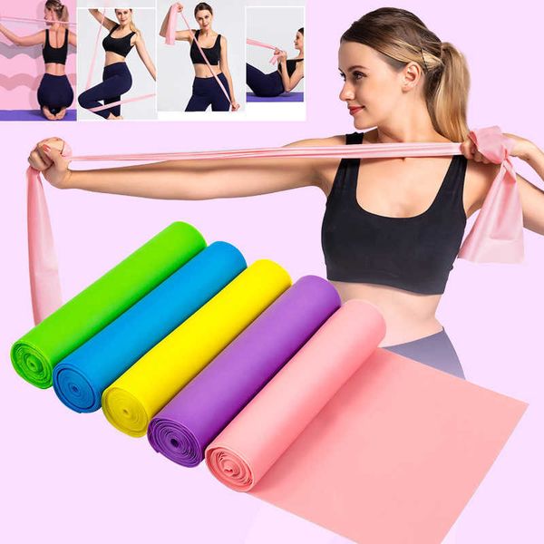 

yoga stripes elastic yoga band leg belt strap stretcher rally band sports stretch band tpe rally fitness resistance yoga band exrecisr j2302