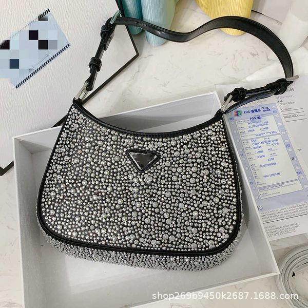 

luxury handbag the new net red diamond set single shoulder (niche design) underarm (rhinestone hobo crystal satin cleo)high