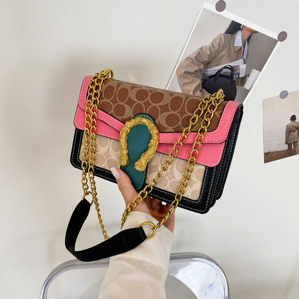 

brand shoulder bags for 2023 women's fashionable color chain simple shoulder crossbody versatile small square bag new quality handbags