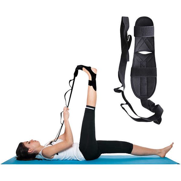 

yoga stripes leg stretcher strap ankle brace support training stretching belt stroke hemiplegia rehabilitation correction braces yoga belt j