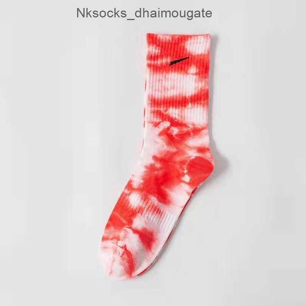 

fashion men's luxury socks women's hook brand stockings designers breathable versatile couple's men women tie dyed medium lon, Black