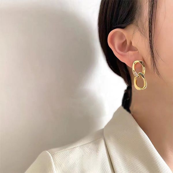 

luxury earring fashion vintage earrings designer 18k gold earring for women&girls valentine's mother's day wedding jewelry gift, Golden;silver