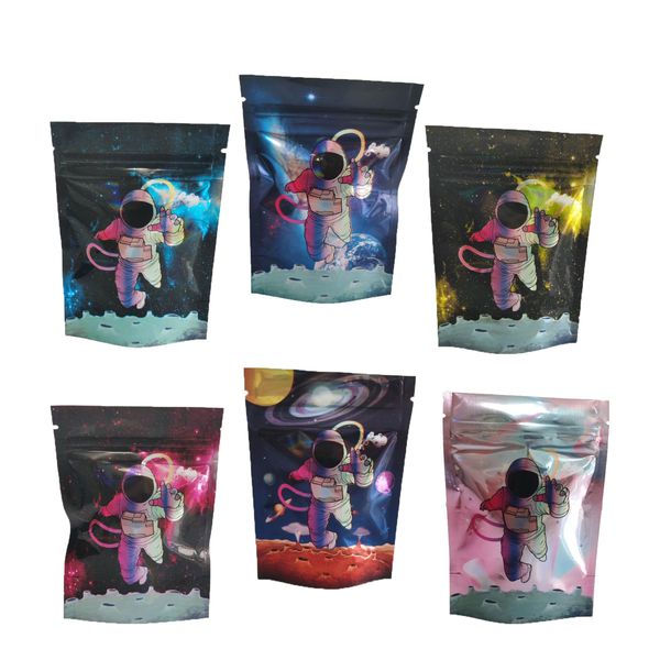 

6 types 3.5g mylar package bag californ space astronauts package zipperbags