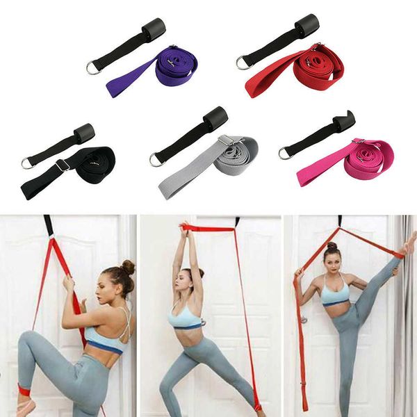 

yoga stripes 3m door flexibility stretching yoga stretch strap leg stretcher strap dring belt dance gymnastics resistance fitness gym bands