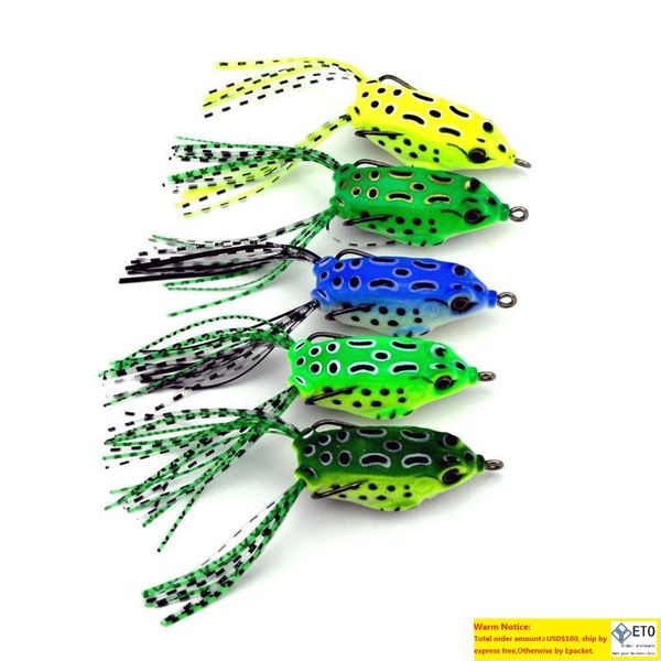 

5pcs soft tube bait plastic fishing lures frog lure treble hooks mini 8g artificial