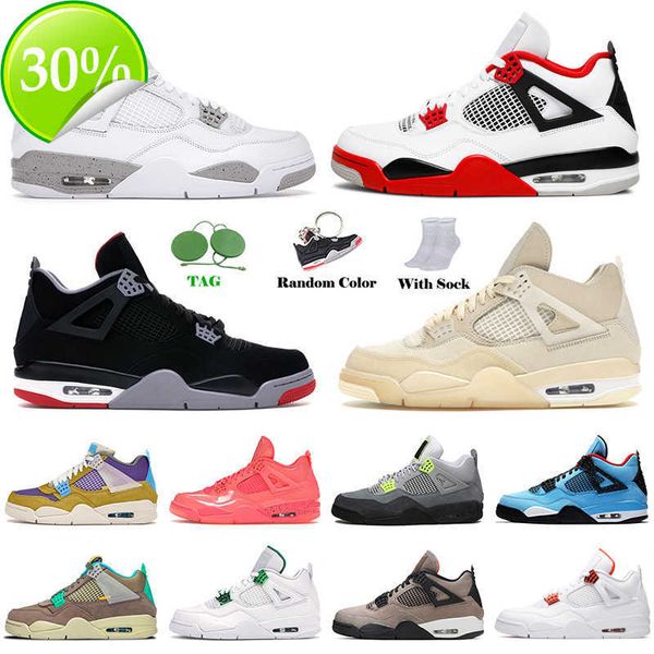 

2021 basketball shoes university blue 4 4s white oreo sail bred taupe haze neon mens womens trainers sneakers quality