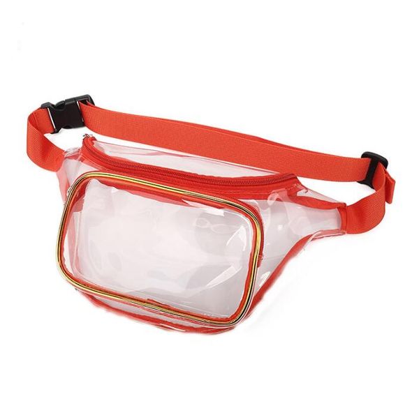 

30pcs waist bag women pvc laser multifunctional clear sport travel fanny packs