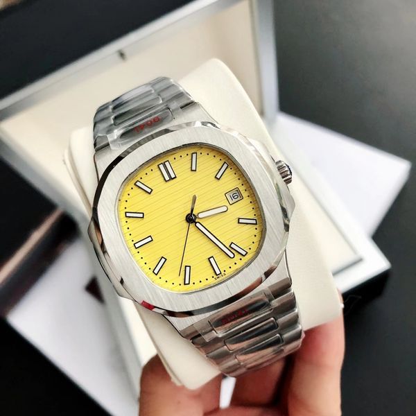 

7118 classic men's wristwatch with automatic movement men's wristwatch 5711, Slivery;brown