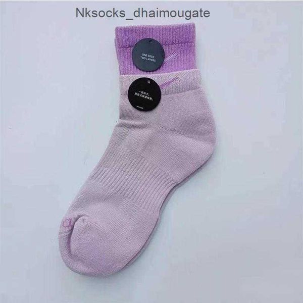 

classic fashion men's socks women's hook brand stockings designers fake two pairs splicing high tube women men sports yoga breatha, Black