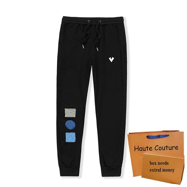 

men pants youth fashion trousers casual printing jogging trouser breathable jogger pant hip-hop elastic outdoorwear235g, Black