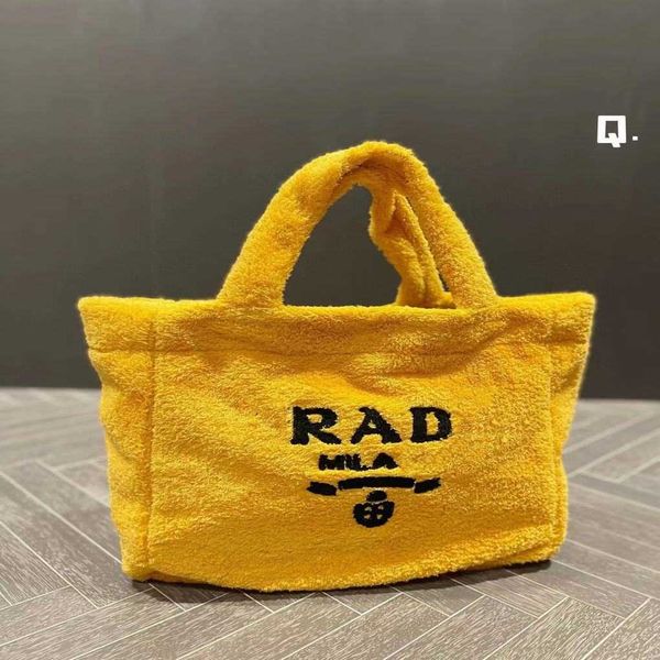 

80% 2023 luxury plush tote velvet embroidery texture one shoulder portable shopping large capacity autumn and new women's quality