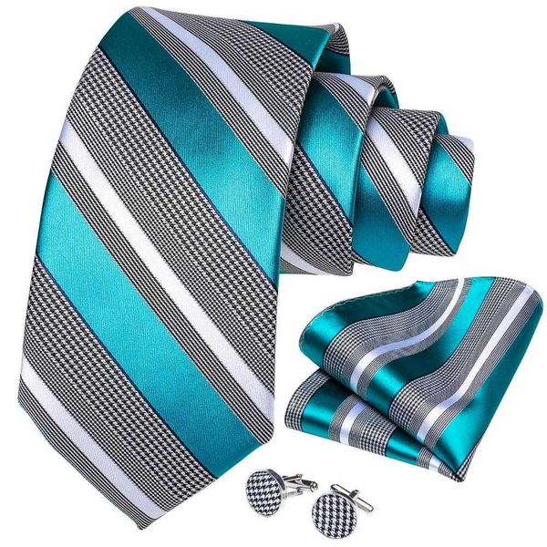 

neck ties gift men tie teal blue white striped silk wedding tie for men dibangu designer hanky cufflink quality men tie set business 7339, Blue;purple
